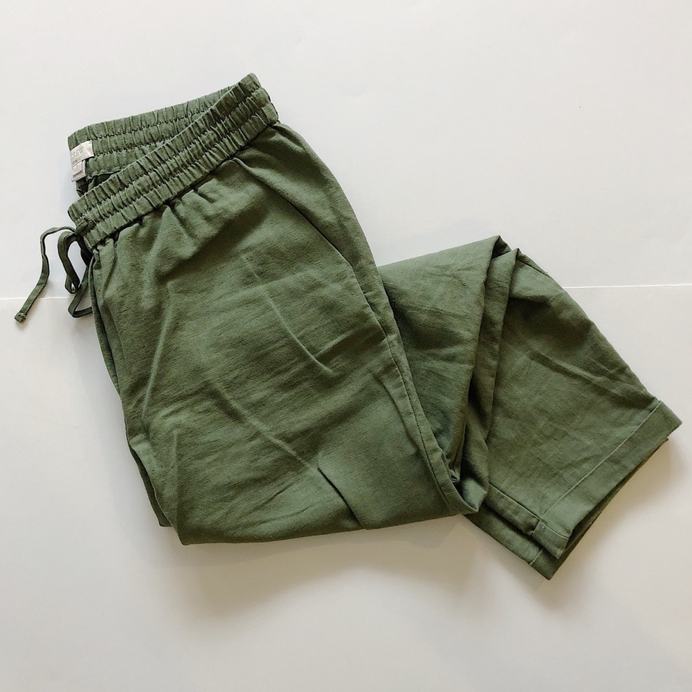 J.Crew jogger style linen blend pants